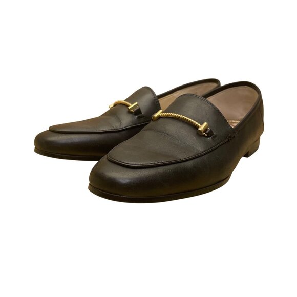Sam Edelman Women’s Black Leather Gold Bit Detail Slip-On Loafers Size 7M - Picture 3 of 8